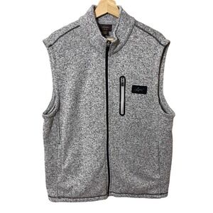 Greg Norman For Tasso Elba Mens Grey Heathered Full Zip Vest Size XL